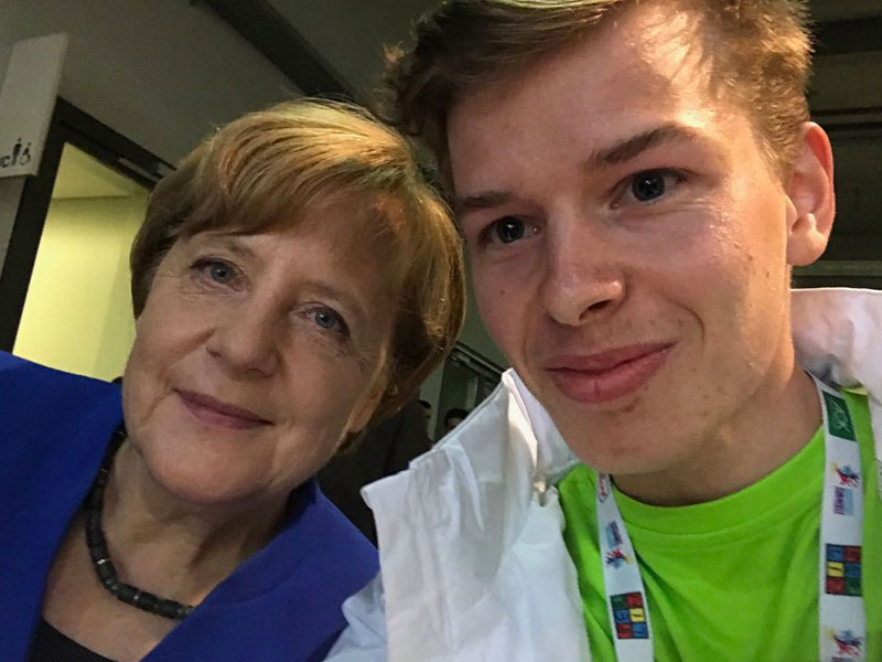 Arne Fuchs mit Angela Merkel