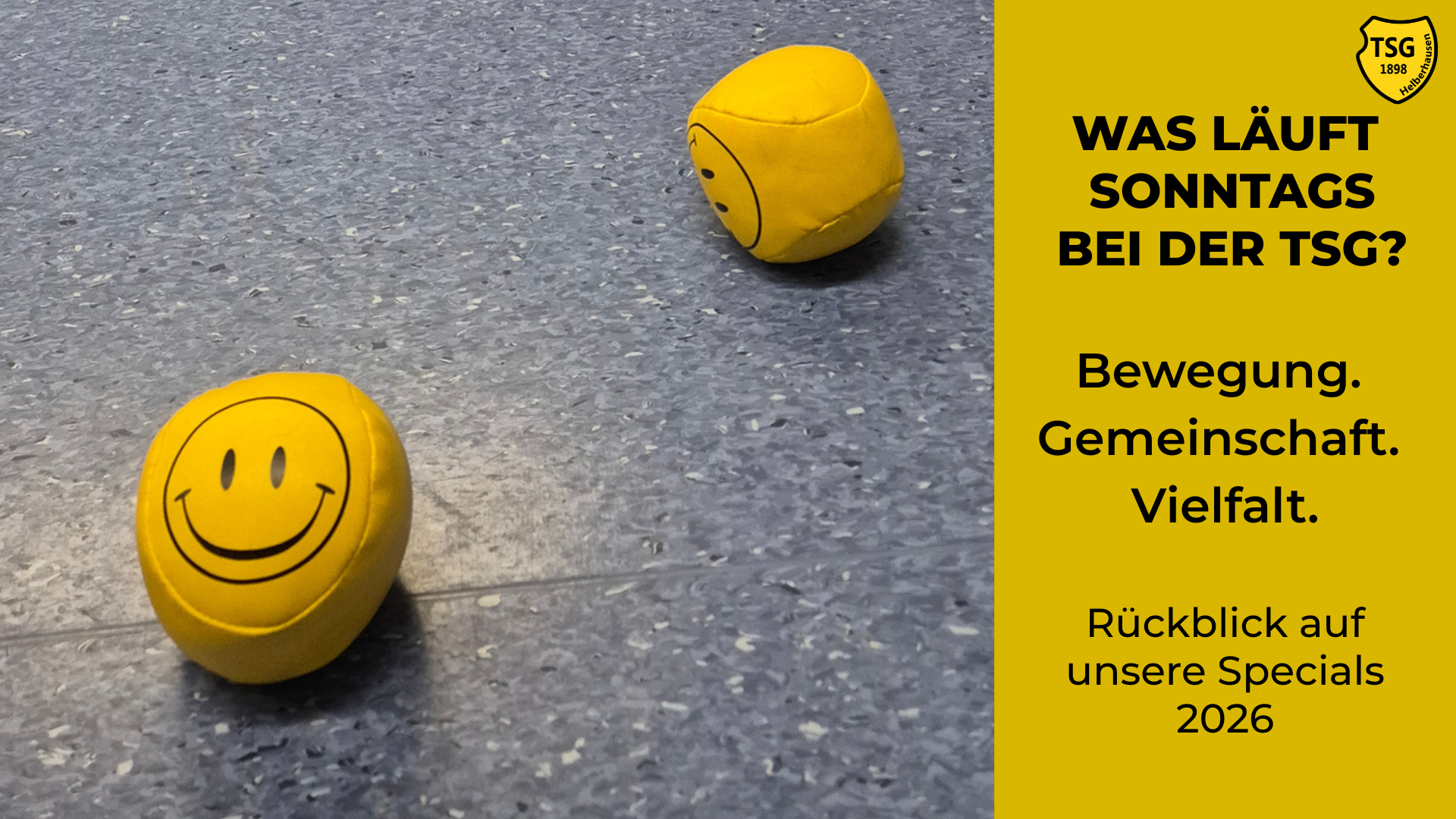 Was läuft sonntags bei der TSG? -  Das geht auch 2026 weiter!