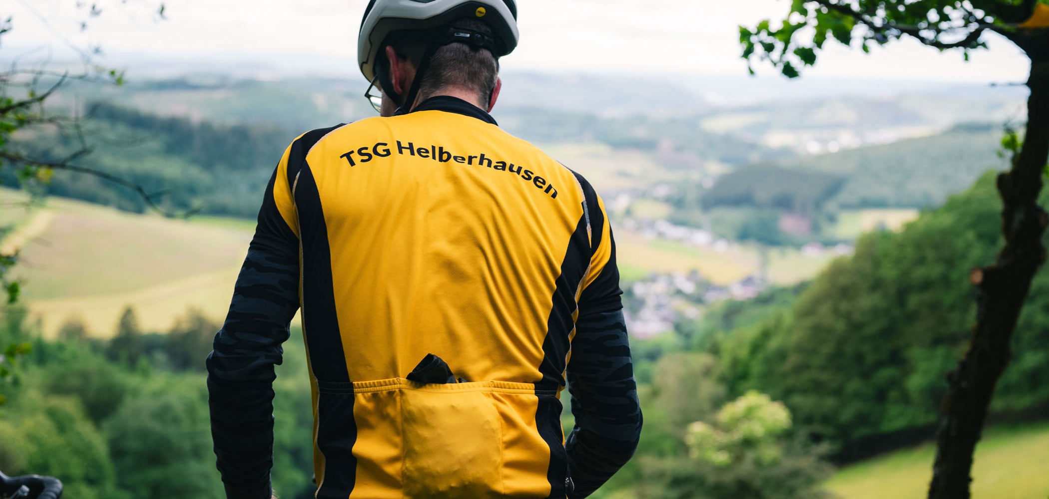 Ein Fahrradfahrer bei den Vereinsmeisterschaften